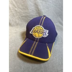 Vintage Los Angeles Lakers NBA Flexfit Stretch Hat One Size Purple Reebok